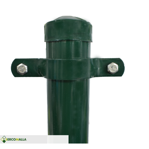Abrazadera Centro para Poste Lacado Verde